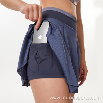 Women's Pocket Golf Skorts Mesh Breathable Tennis Skirt